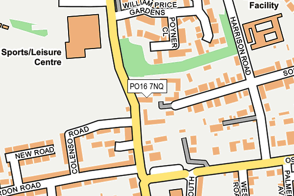 PO16 7NQ map - OS OpenMap – Local (Ordnance Survey)