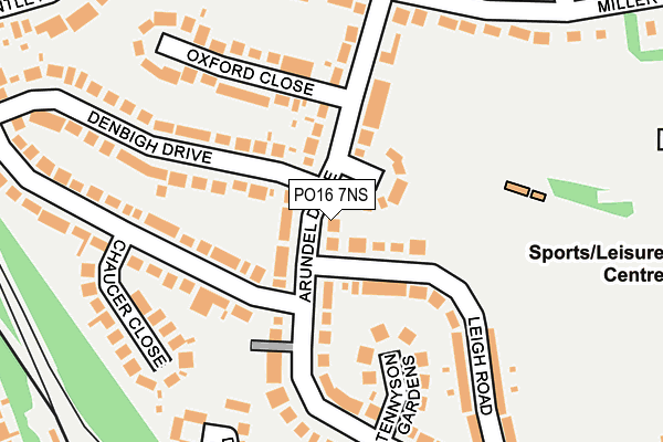 PO16 7NS map - OS OpenMap – Local (Ordnance Survey)