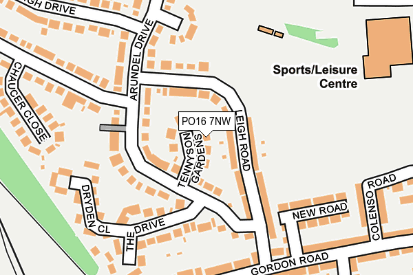 PO16 7NW map - OS OpenMap – Local (Ordnance Survey)