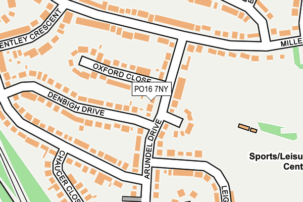 PO16 7NY map - OS OpenMap – Local (Ordnance Survey)