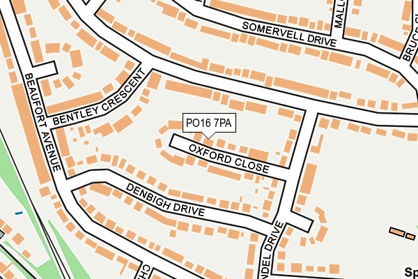 PO16 7PA map - OS OpenMap – Local (Ordnance Survey)