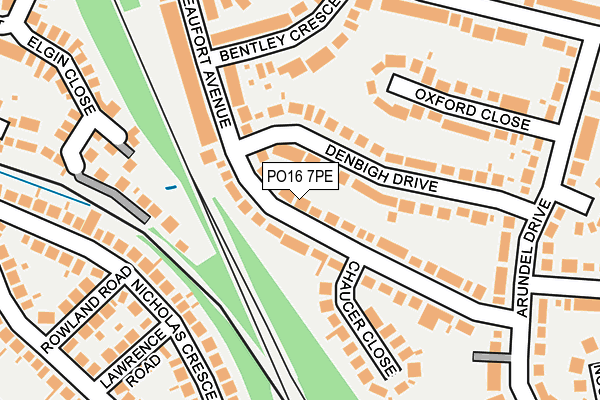 PO16 7PE map - OS OpenMap – Local (Ordnance Survey)