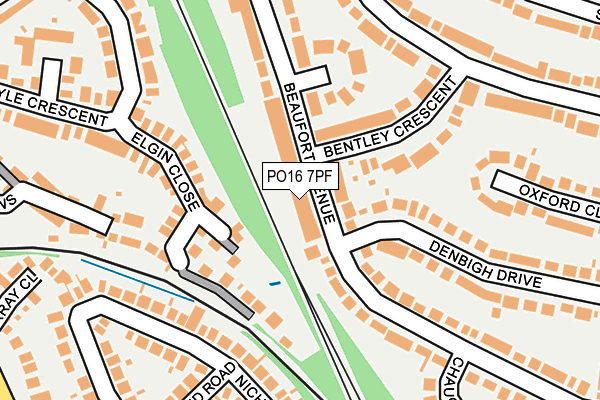 PO16 7PF map - OS OpenMap – Local (Ordnance Survey)