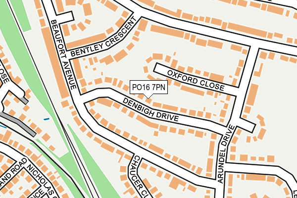 PO16 7PN map - OS OpenMap – Local (Ordnance Survey)