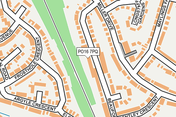 PO16 7PQ map - OS OpenMap – Local (Ordnance Survey)