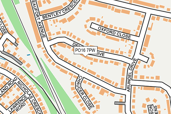 PO16 7PW map - OS OpenMap – Local (Ordnance Survey)