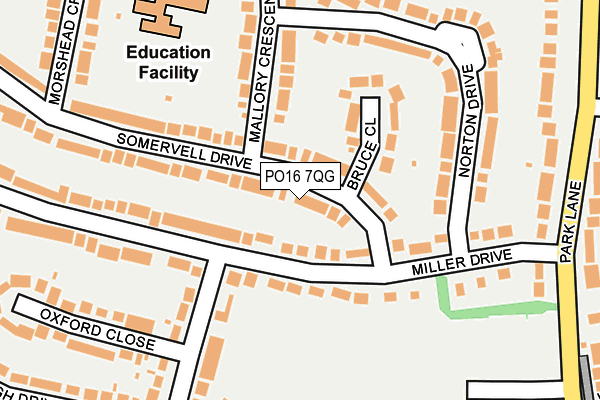 PO16 7QG map - OS OpenMap – Local (Ordnance Survey)