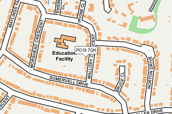 PO16 7QH map - OS OpenMap – Local (Ordnance Survey)