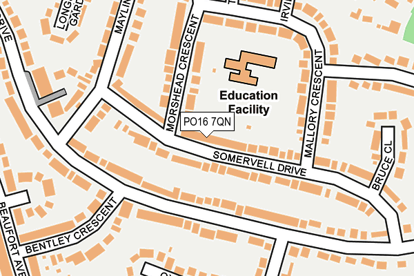 PO16 7QN map - OS OpenMap – Local (Ordnance Survey)