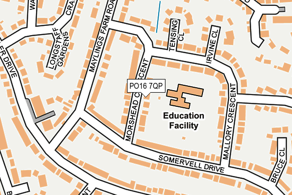 PO16 7QP map - OS OpenMap – Local (Ordnance Survey)