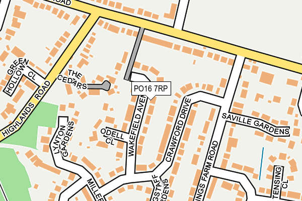 PO16 7RP map - OS OpenMap – Local (Ordnance Survey)