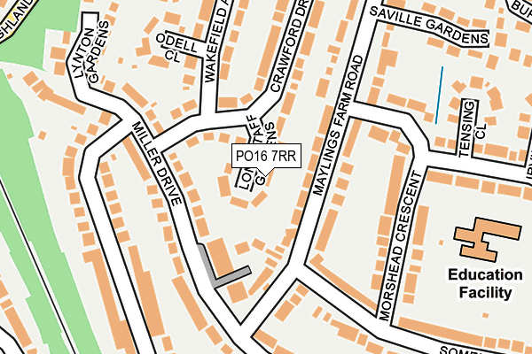 PO16 7RR map - OS OpenMap – Local (Ordnance Survey)