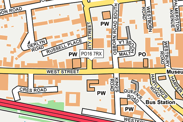 PO16 7RX map - OS OpenMap – Local (Ordnance Survey)