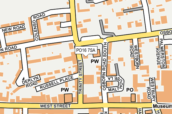 PO16 7SA map - OS OpenMap – Local (Ordnance Survey)