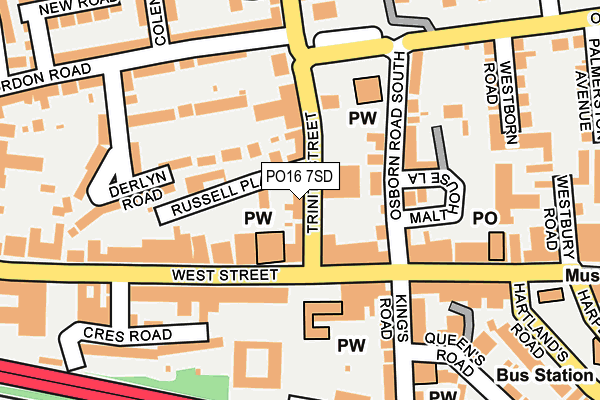 PO16 7SD map - OS OpenMap – Local (Ordnance Survey)