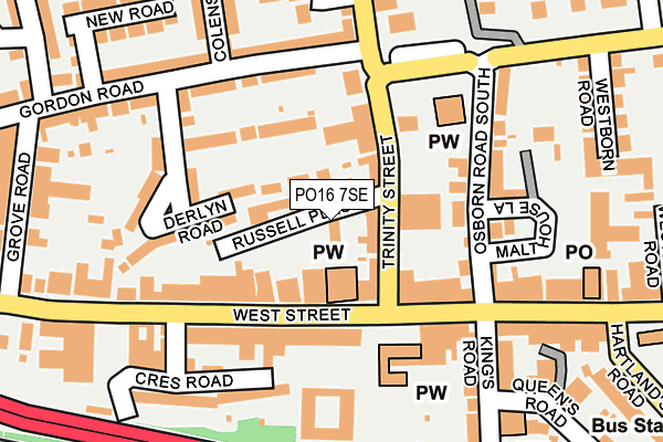 PO16 7SE map - OS OpenMap – Local (Ordnance Survey)