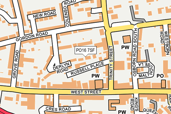 PO16 7SF map - OS OpenMap – Local (Ordnance Survey)