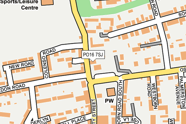 PO16 7SJ map - OS OpenMap – Local (Ordnance Survey)
