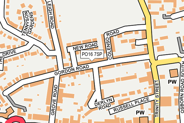 PO16 7SP map - OS OpenMap – Local (Ordnance Survey)