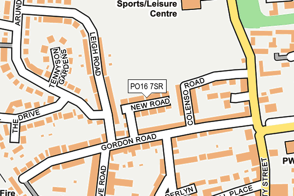 PO16 7SR map - OS OpenMap – Local (Ordnance Survey)