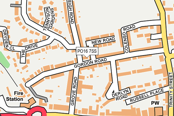 PO16 7SS map - OS OpenMap – Local (Ordnance Survey)