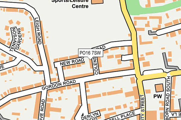 PO16 7SW map - OS OpenMap – Local (Ordnance Survey)