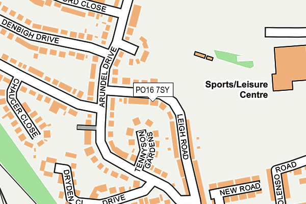 PO16 7SY map - OS OpenMap – Local (Ordnance Survey)