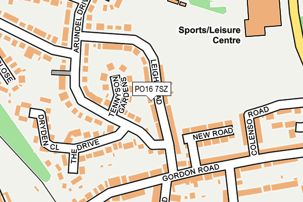 PO16 7SZ map - OS OpenMap – Local (Ordnance Survey)