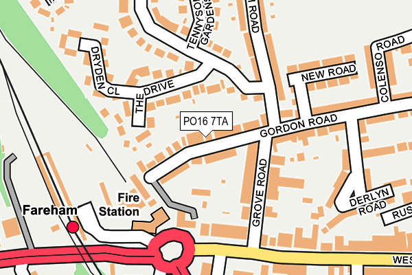 PO16 7TA map - OS OpenMap – Local (Ordnance Survey)