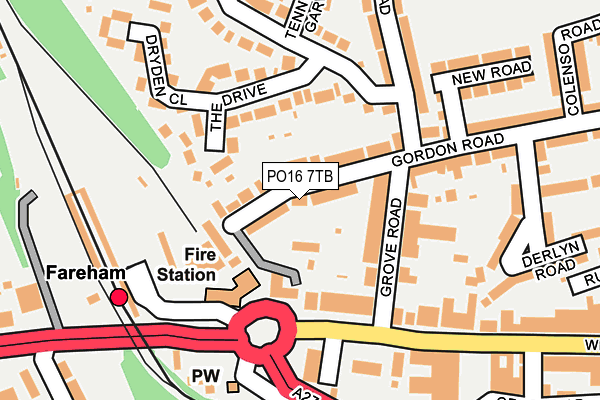 PO16 7TB map - OS OpenMap – Local (Ordnance Survey)