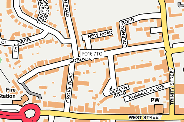 PO16 7TG map - OS OpenMap – Local (Ordnance Survey)