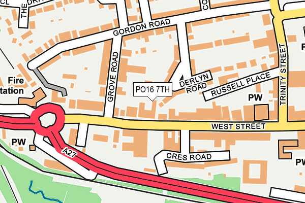 PO16 7TH map - OS OpenMap – Local (Ordnance Survey)