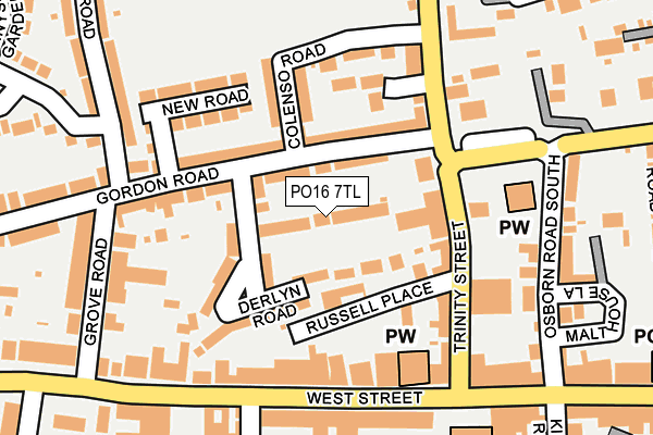 PO16 7TL map - OS OpenMap – Local (Ordnance Survey)