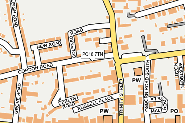 PO16 7TN map - OS OpenMap – Local (Ordnance Survey)