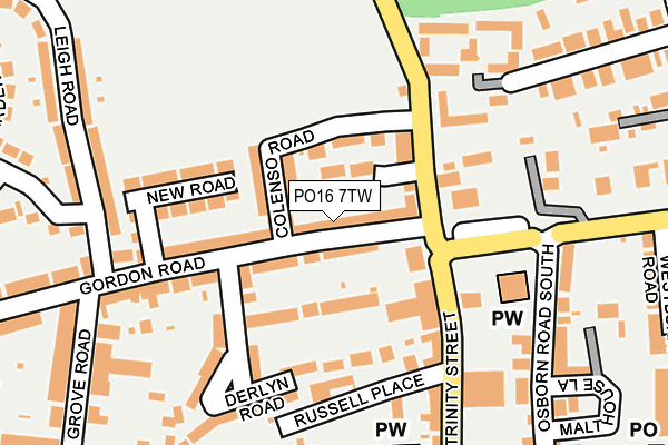 PO16 7TW map - OS OpenMap – Local (Ordnance Survey)