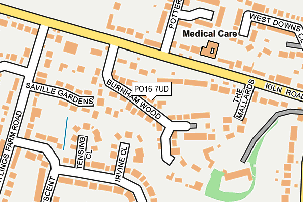 PO16 7UD map - OS OpenMap – Local (Ordnance Survey)