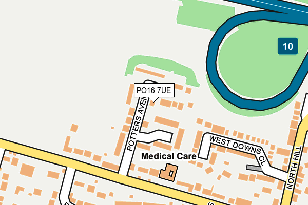 PO16 7UE map - OS OpenMap – Local (Ordnance Survey)