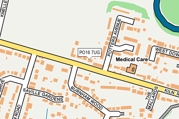 PO16 7UG map - OS OpenMap – Local (Ordnance Survey)