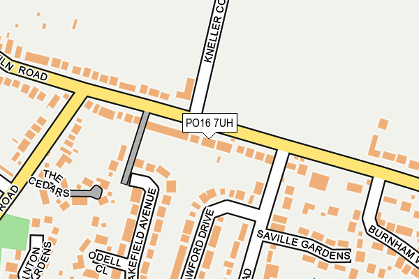 PO16 7UH map - OS OpenMap – Local (Ordnance Survey)