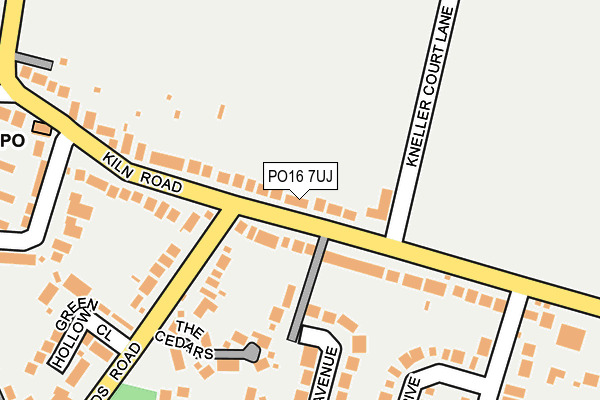 PO16 7UJ map - OS OpenMap – Local (Ordnance Survey)