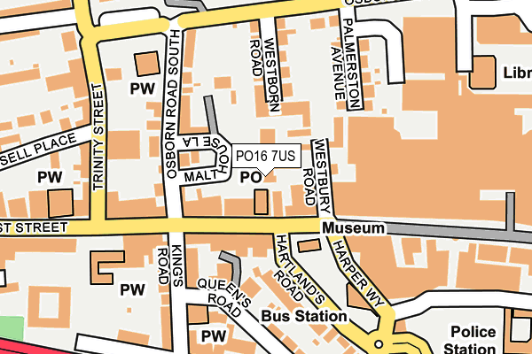 PO16 7US map - OS OpenMap – Local (Ordnance Survey)