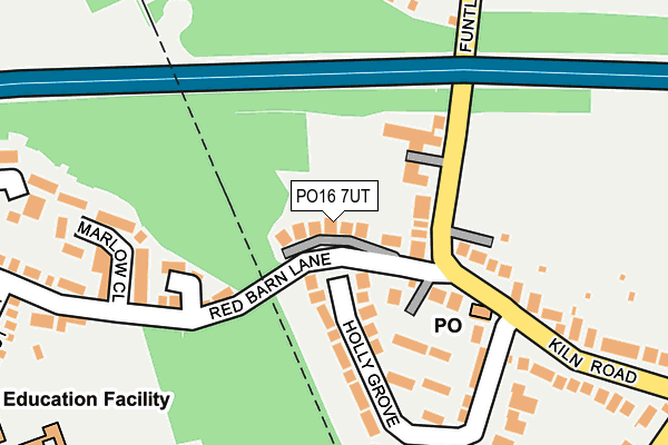 PO16 7UT map - OS OpenMap – Local (Ordnance Survey)