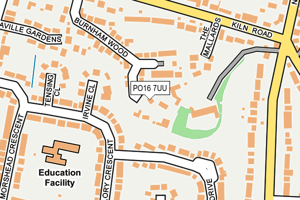 PO16 7UU map - OS OpenMap – Local (Ordnance Survey)