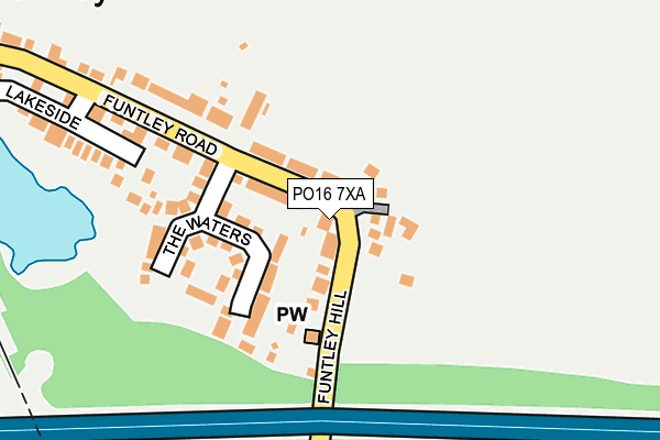 PO16 7XA map - OS OpenMap – Local (Ordnance Survey)
