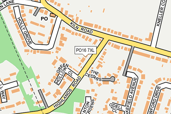 PO16 7XL map - OS OpenMap – Local (Ordnance Survey)