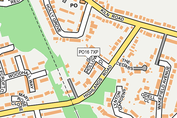 PO16 7XP map - OS OpenMap – Local (Ordnance Survey)