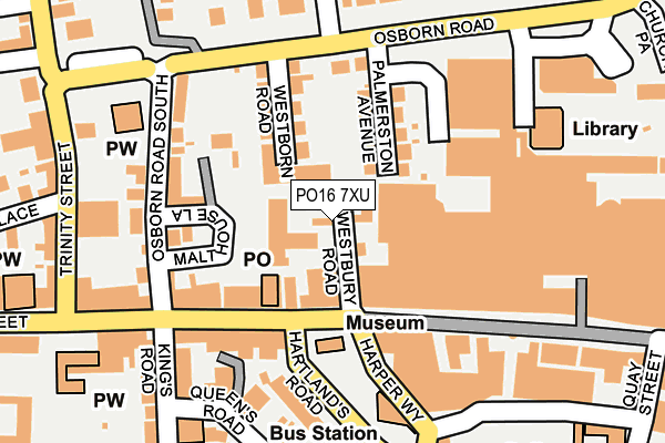 PO16 7XU map - OS OpenMap – Local (Ordnance Survey)