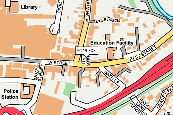 PO16 7XX map - OS OpenMap – Local (Ordnance Survey)