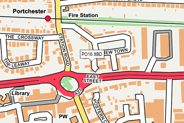 PO16 8BD map - OS OpenMap – Local (Ordnance Survey)