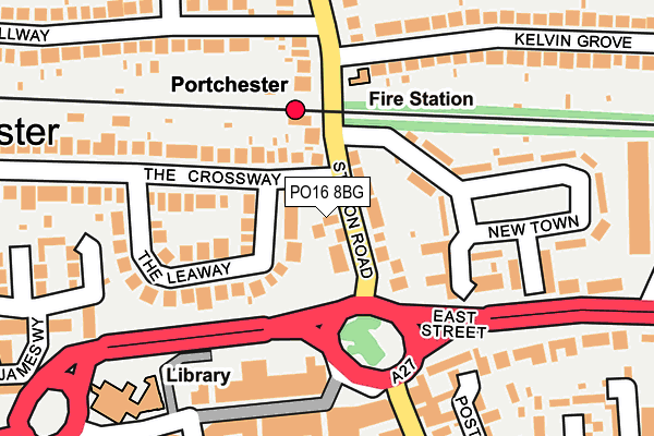 PO16 8BG map - OS OpenMap – Local (Ordnance Survey)